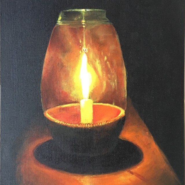 Acrylic on Canvas Painting - Lamp