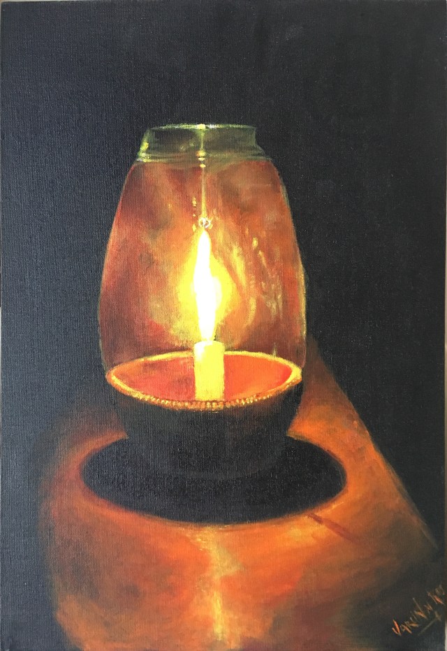 Acrylic on Canvas Painting - Lamp